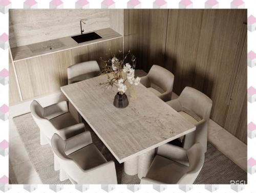 Просторная кухня - гостиная в загородном доме. 06