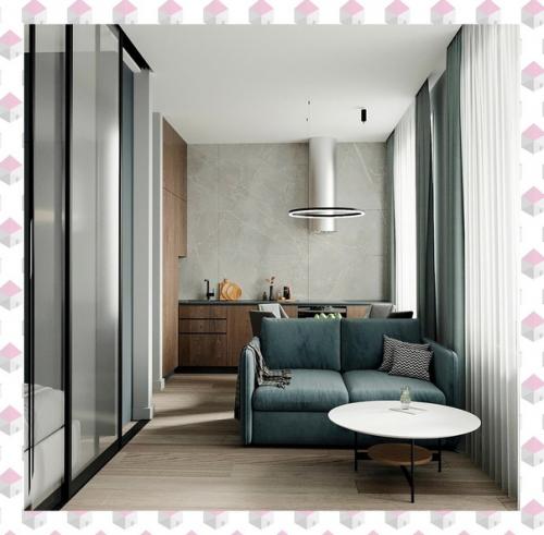 Однокомнатная квартира в современном стиле.