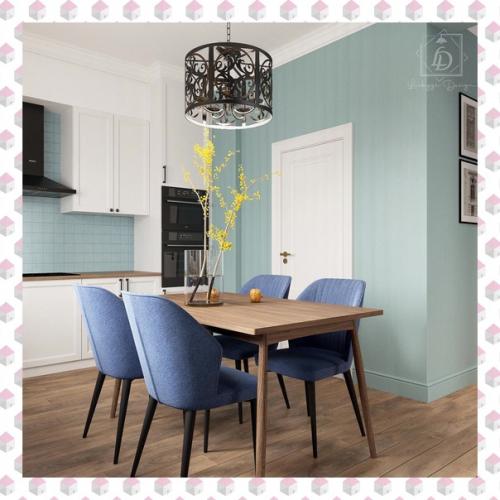 Кухня в светлых тонах с яркими акцентами. 02