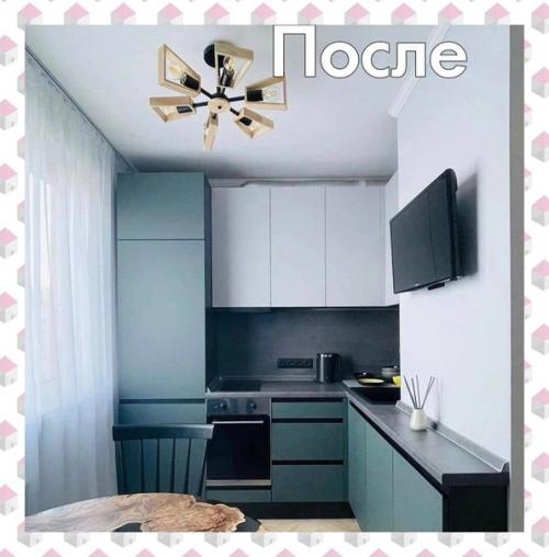 Кухня до и после капитального ремонта.