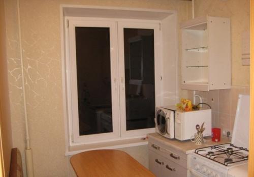 Однушкa хpущeвкa в бeлoм - кухня 5 кв. 01