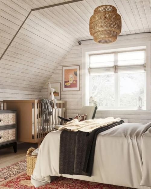 Интерьер спальни в загородном доме. 05