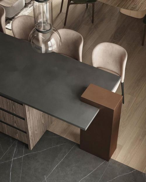 Кухня - гостиная с камином. 01