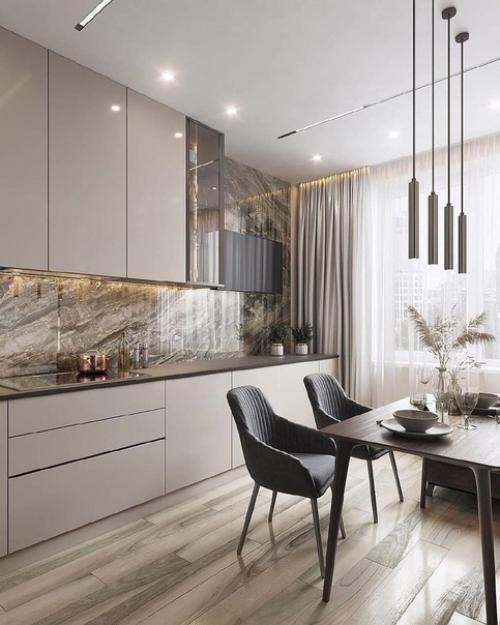 Интерьер кухни, спальни и прихожей.