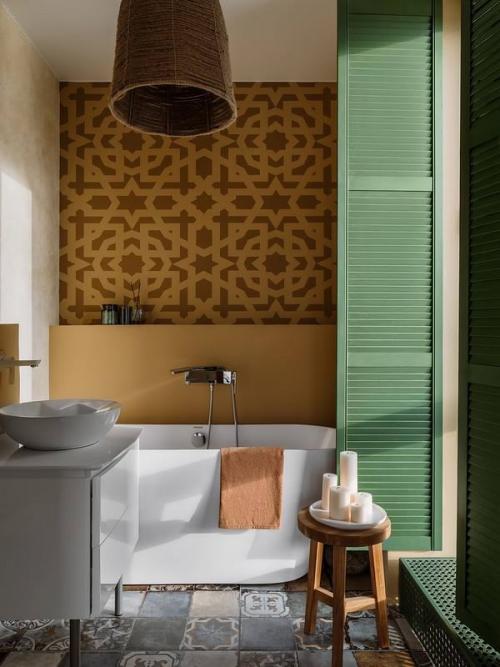 Интерьер этой квартиры - пример гармоничного слияния современного дизайна с этническими акцентами. 09