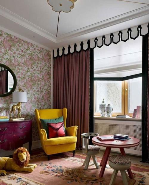 Эклектичный интерьер с элементами китайского стиля квартиры, площадью 89 кв. 06