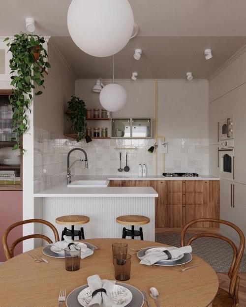 Винтажный интерьер трёхкомнатной квартиры, площадью 68 кв. 09