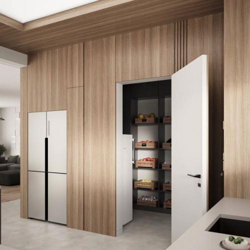 Зона кухни в проекте загородного дома. 07