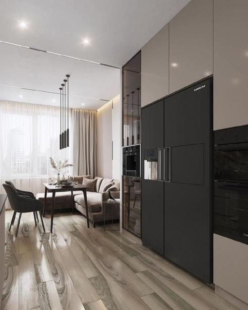 Интерьер кухни, спальни и прихожей. 02