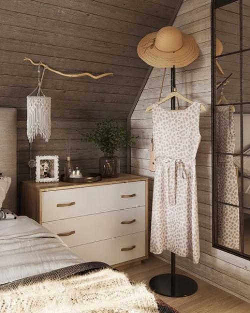 Интерьер спальни в загородном доме. 04