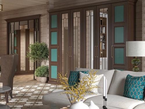 Одна из самых красивых зон загородного дома - это зона отдыха у камина. 01