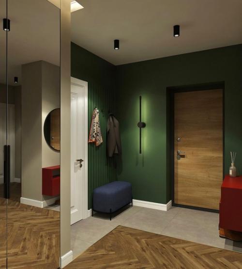 Сочный интерьер прихожей. 01