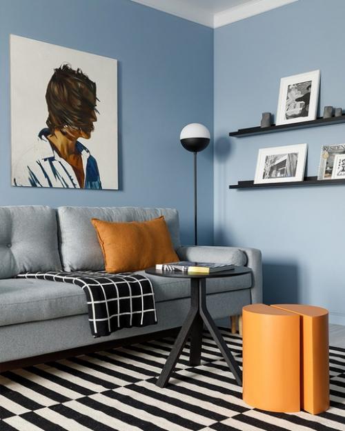 Светлая квартира с голубыми оттенками. 04