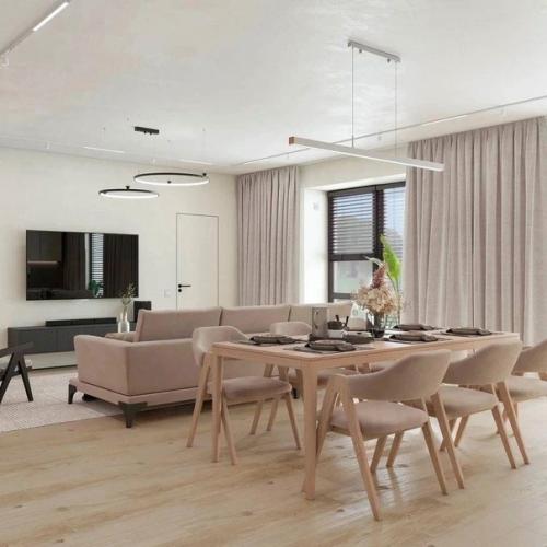 Интерьер кухни - гостиной в загородном доме. 03