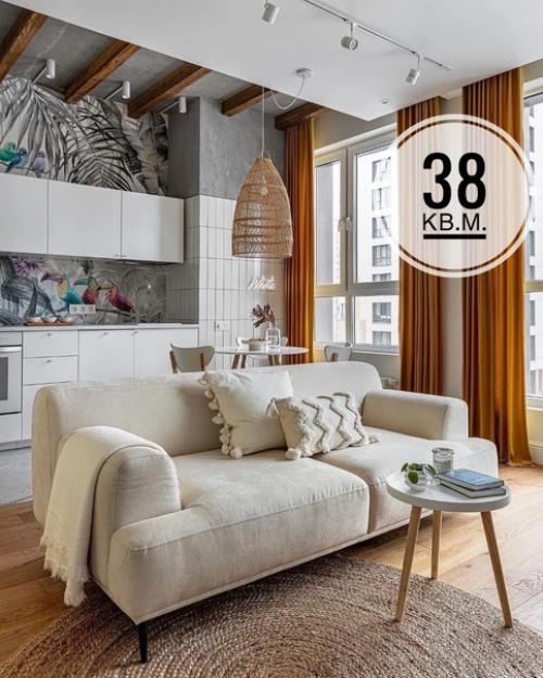 Небольшая однокомнатная квартира, площадью 38 кв.