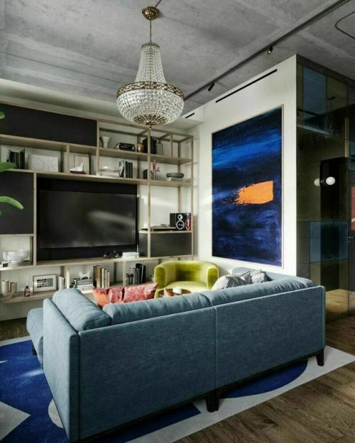 Дизайнеры создали необычный многослойный интерьер, в котором сочетаются индустриальная эстетика и уютные элементы. 05