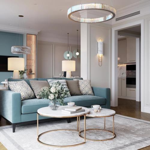 Гостиная с рабочим местом.