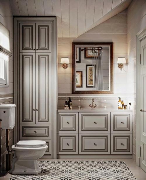 Ванная и санузел в дачном стиле. 02