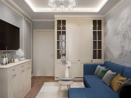 Гостиная совмещенная со спальней. 01