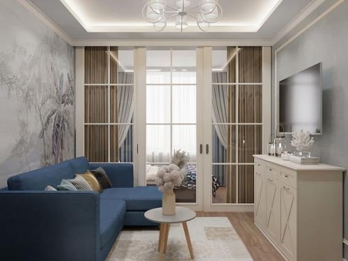 Гостиная совмещенная со спальней.