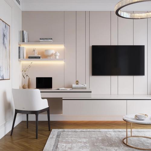 Гостиная с рабочим местом. 04