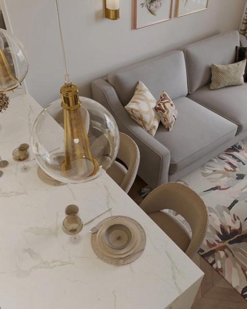 Несколько ракурсов кухни - гостиной. 03