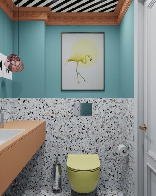 Проект санузла в ярком коворкинге. 04