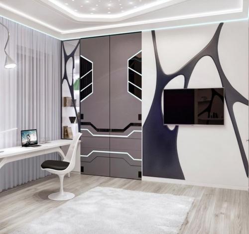 Футуристическая детская!  Дизайн - проект, который точно не оставит вас равнодушными! 04