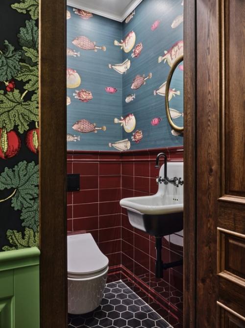 Красивые обои и глубокие оттенки: интерьер, который хочется рассматривать. 02