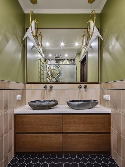 Красивые обои и глубокие оттенки: интерьер, который хочется рассматривать. 01