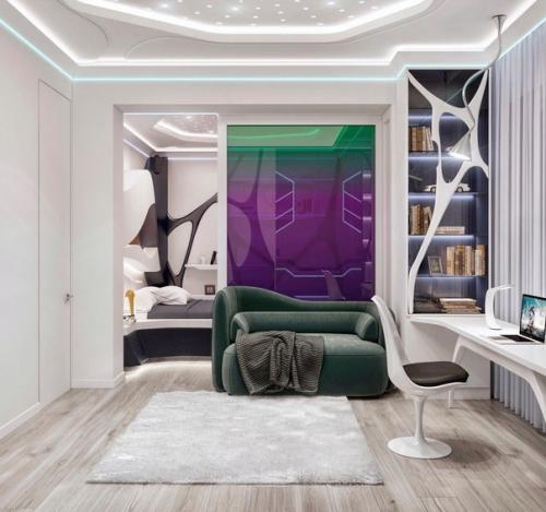 Футуристическая детская!  Дизайн - проект, который точно не оставит вас равнодушными! 02