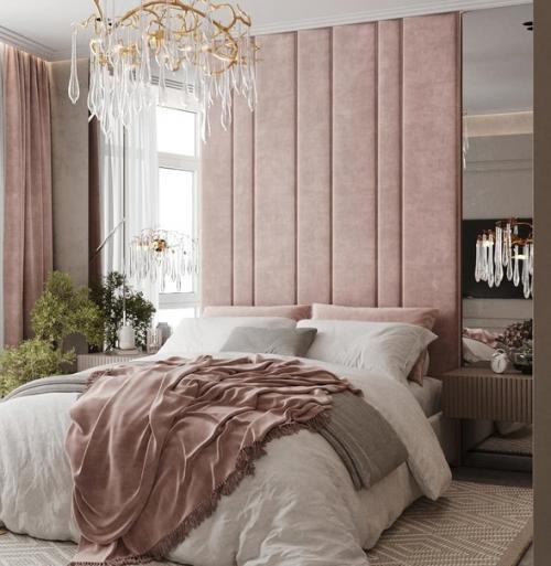 Роскошная спальня в пудровых тонах. 03