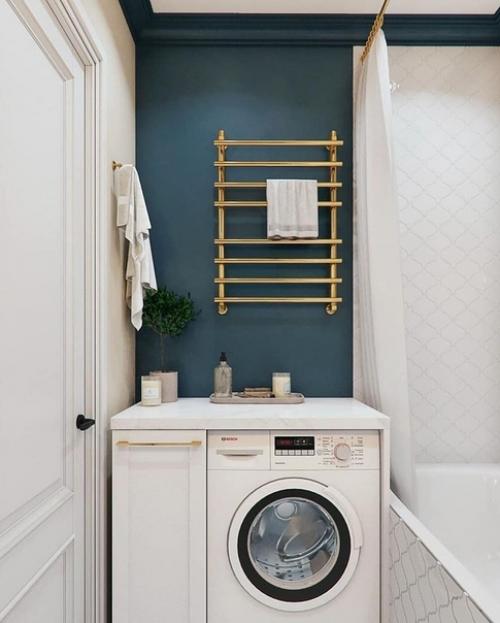 Красивое сочетание цветов - благородный синий, золото. 02