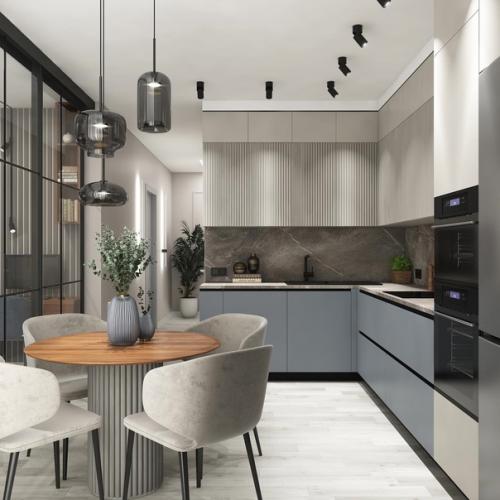 Кухня совмещённая с гостиной. 01