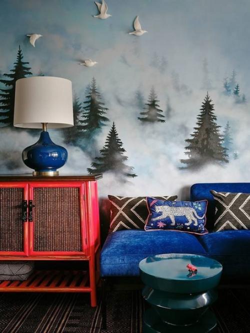 Квартира с яркими акцентами в виде мебели, декора. 05