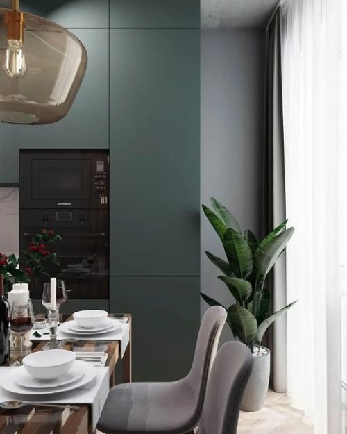 Современная кухня.  Очень красиво, органично, стильно. 03