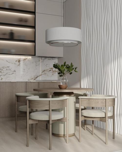 Натуральные оттенки, интересные формы и интерьер складывается в гармонию. 05