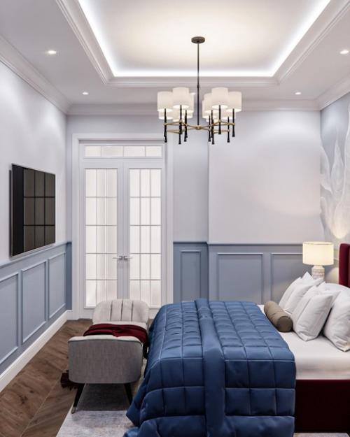 Очень красивая уютная и на мой взгляд теплая спальная комната!