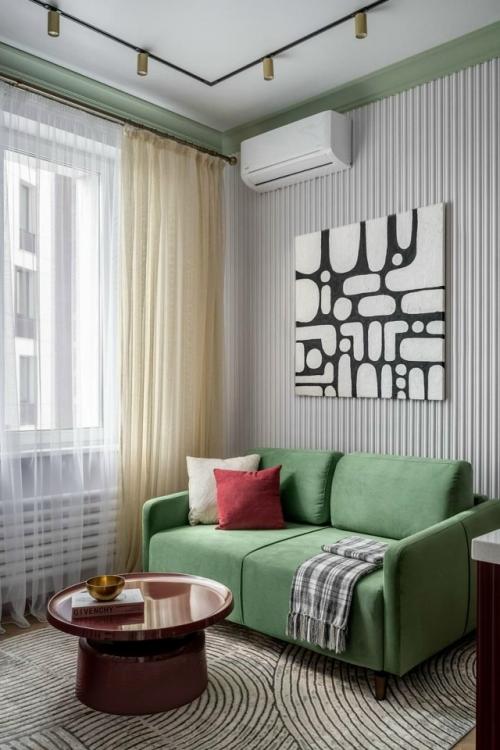 Эта небольшая квартира, площадью 37 кв. 07