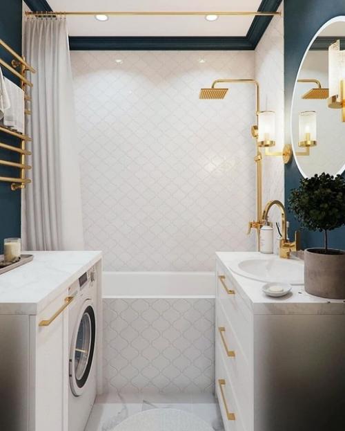 Красивое сочетание цветов - благородный синий, золото. 01