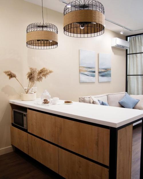 Проект студии, площадью 34 м 2. 07