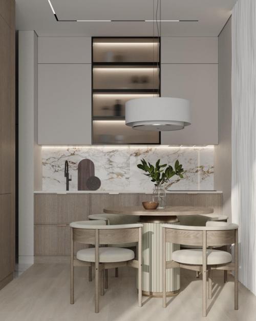 Натуральные оттенки, интересные формы и интерьер складывается в гармонию. 06