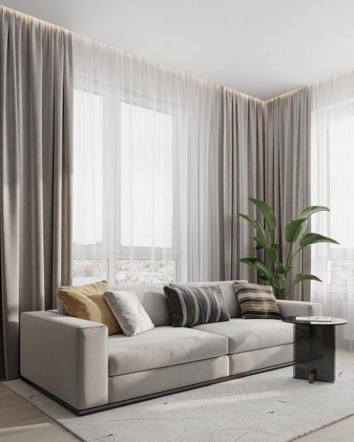 Натуральные оттенки, интересные формы и интерьер складывается в гармонию.