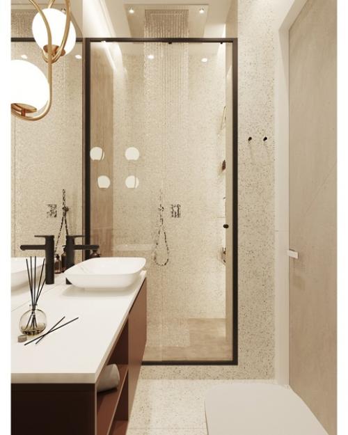 Интерьер ванной комнаты в стиле современный минимализм. 04