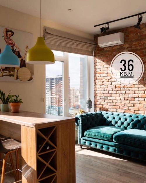 Квартира - студия, площадью - 36 кв.  