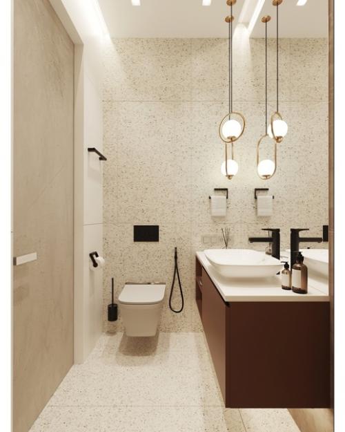 Интерьер ванной комнаты в стиле современный минимализм. 03