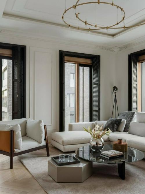 Современный и изысканный интерьер московской квартиры площадью 140 кв. 01