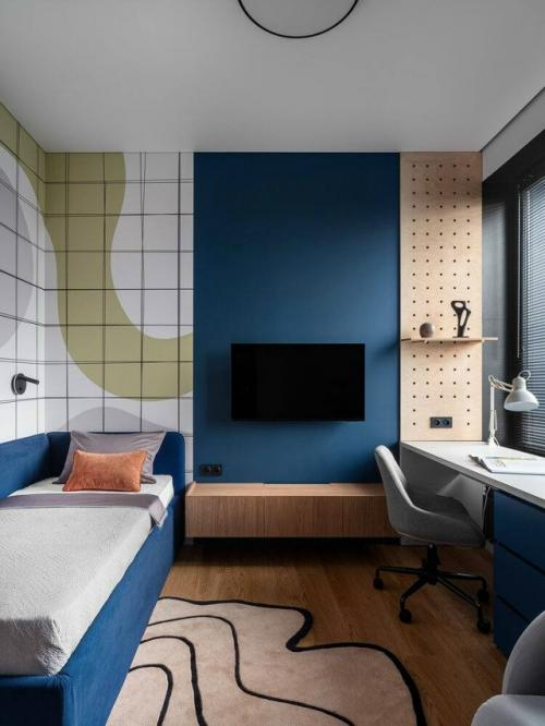 Этот интерьер - настоящий праздник цвета и формы. 08