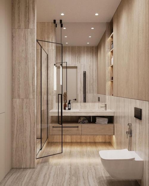 Интерьер ванной комнаты. 01