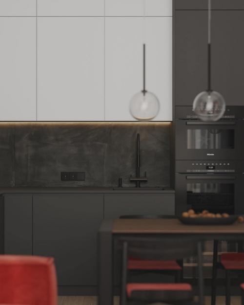 Кухня - гостиная, площадью: 20 кв. 01